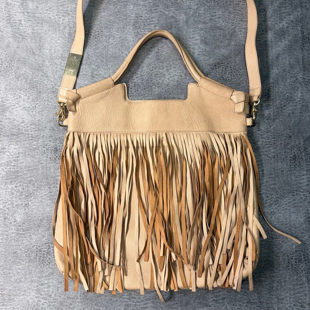 Foley & Corinna Tan Leather Fringe Purse